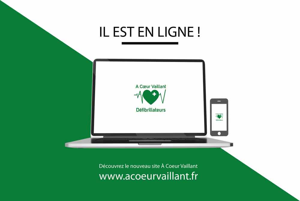 Création du nouveau Site internet « À Coeur Vaillant Défibrillateurs »