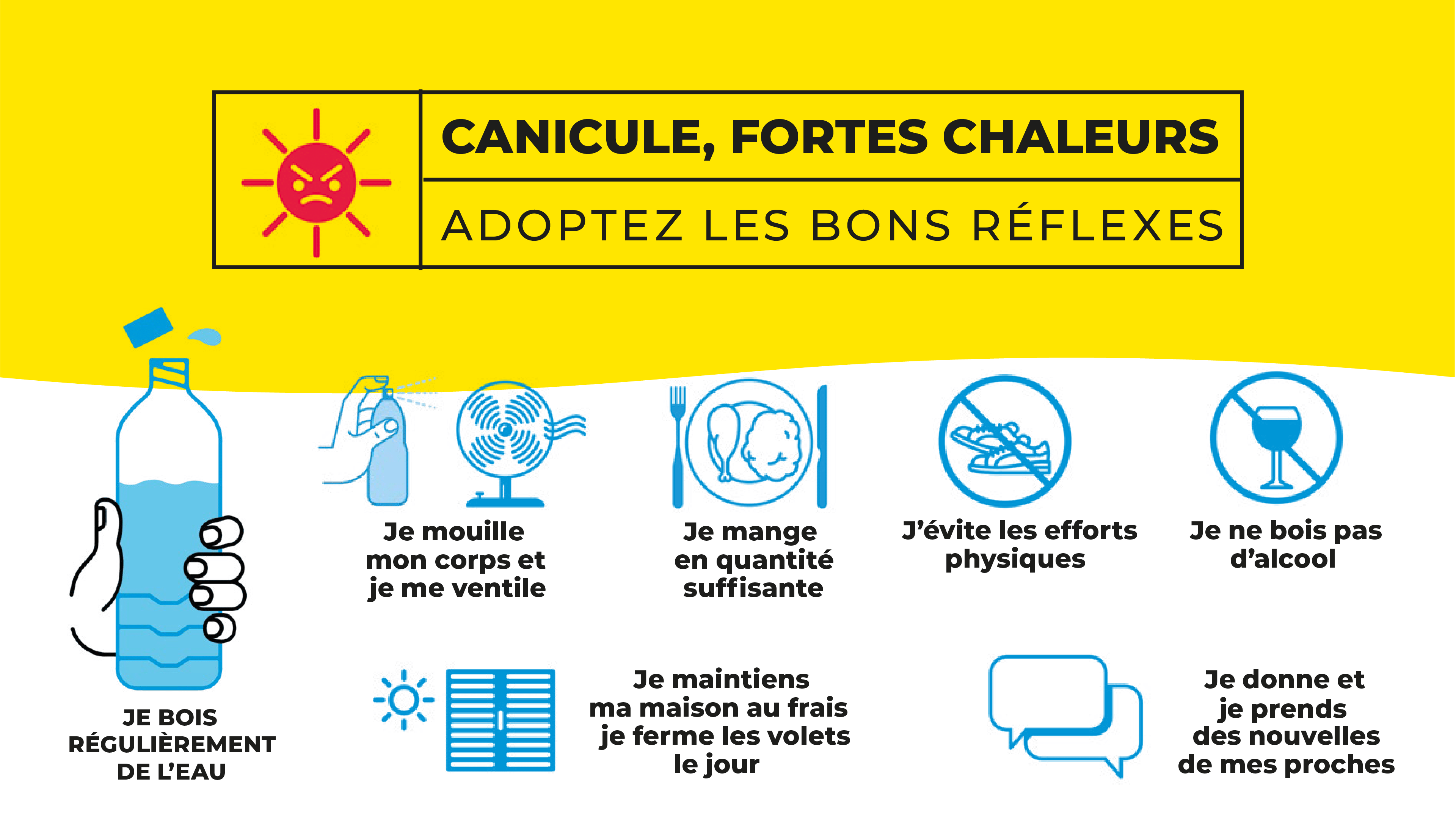 Vagues de chaleur, les précautions à prendre. Vagues de chaleur, les précautions à prendre.