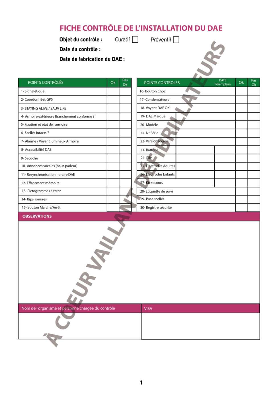 Registre De Suivi Maintenance Défibrillateurs – Carnet Obligatoire Conforme Décret 2007-705, 40 Pages, Papier Haute Qualité