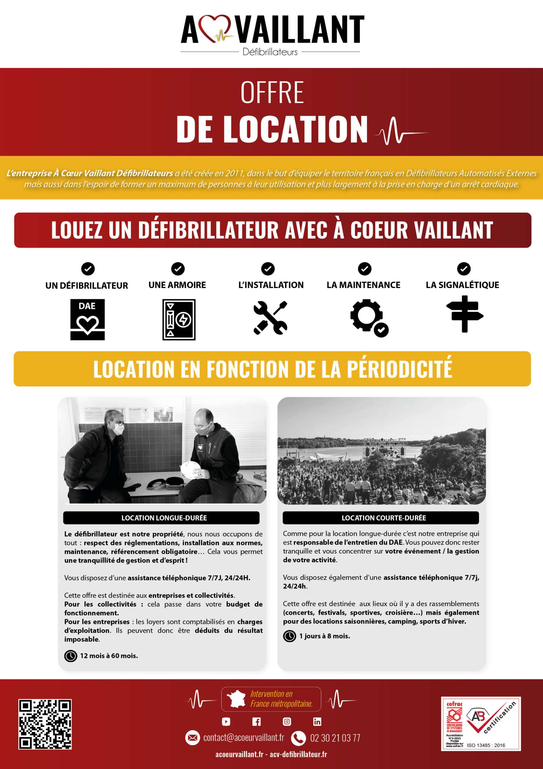 Location Défibrillateurs À Coeur Vaillant